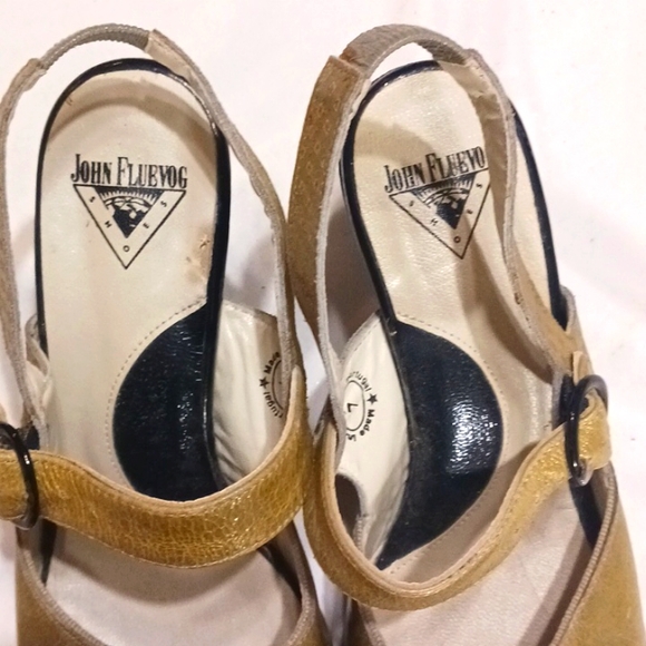 John Fluevog Gold and Black Women's Shoes - Picture 4 of 15